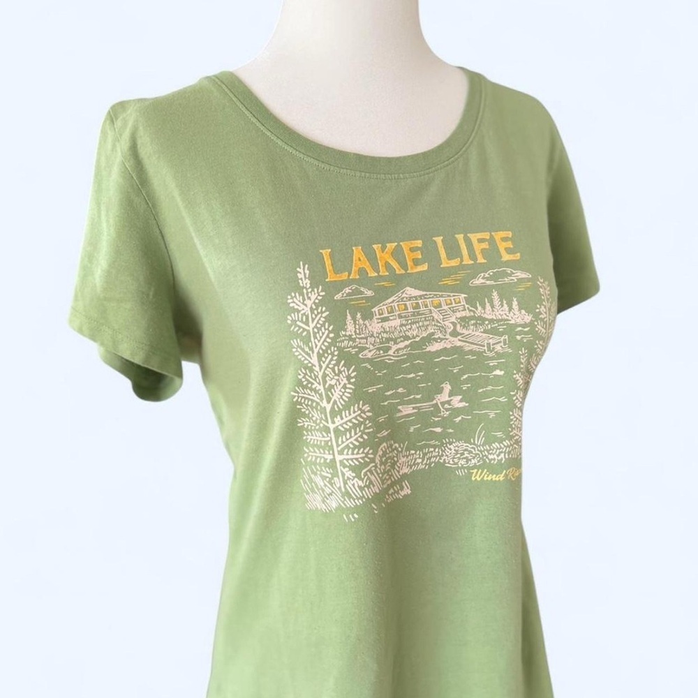 Wind River Green Lake Life Graphic T-Shirt Cottagecore‎ Medium